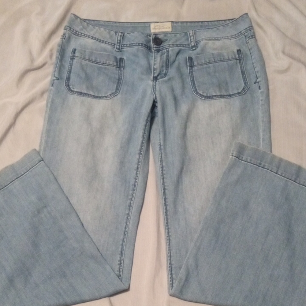 Aeropostale Sophie Light Blue Flare Wide Leg Denim Jeans